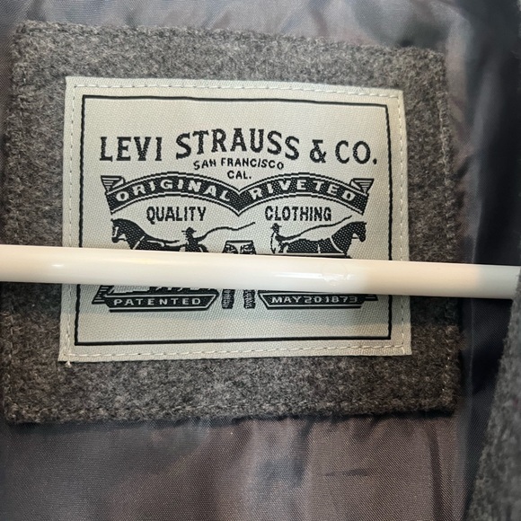 Levi’s Gray Varsity Zip-up Jacket - size Small - Picture 2 of 4